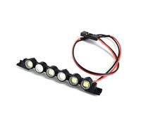 Levigo RC Crawler - Luz de techo LED redonda para coche, compatible con Traxxas 1/18 TRX-4M/Ford Bronco, color blanco, Blanco, M