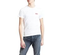 Levi's 2-Pack Crewneck Graphic Tee, Camiseta, Hombre, White/Mid Tone Grey Heather, S