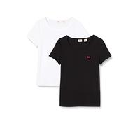 Levi's 2-Pack Tee Camiseta Mujer White +/Mineral Black (Multicolor) S