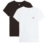 Levi's 2pack Essential SS Camiseta, 2 Pack tee White + &, L Mujeres