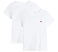 Levi's 2pack Essential SS tee Camisetas para Mujer (2 Unidades), 2 Pack tee White + &, L
