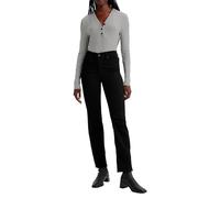 Levi's 314 Shaping Straight Vaqueros, Black And Black, 29W / 30L Mujer