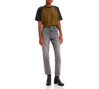 Levi's 501 Crop Vaqueros, Gray Worn In, 32W / 30L Mujer