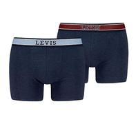 Levi's Algodón orgánico Colleagic Calzoncillos Boxeadores, Blue Melange Combo, S (Pack de 2) Hombres