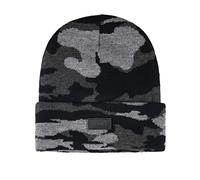 Levi's Clásico Gorro de Punto cálido de Invierno con Forro Polar para Hombre y Mujer Boina, Camuflaje, Color Negro, Talla única Unisex Adulto