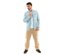 Levi's Barstow Western Standard Camisetas Woven, Burnett Light Chambr, L para Hombre