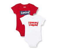 Levi's Batwing 2Pk Bodysuit, Canastilla Para Bebés y Niños Pequeños Unisex bebé, Blanco (Blanquecino), 0-6 meses