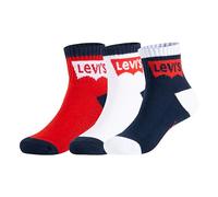 Levi's Batwing Mid Cut 3Pk, Calcetines Niños, Azul (Vestido Azul), 4-5 años