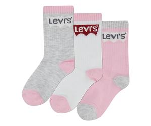 Levi's Batwing Regular Cut 3Pk, Calcetines Niños, Rosa (Cuento De Hadas), 4-5 años