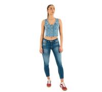 Levi's Bella Denim Corset Camiseta, I Will, L Mujeres
