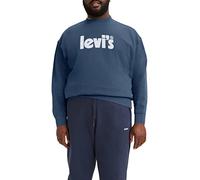 Levi's Big & Tall Relaxed Graphic Crew, Sudadera para Hombre, Poster Logo - Sunset Blue, 1XL