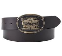 Levi's Billy Plaque Belt cinturón, Dark Brown, 80 para Hombre