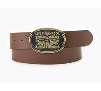 Levi's Plaque Belt Billy-Placa para cinturón, Medium Brown, 100 cm Unisex Adulto