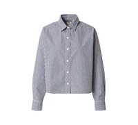 LEVI'S ® Blusa 'Cropped Harlie Shirt' navy / blanco XS navy / blanco