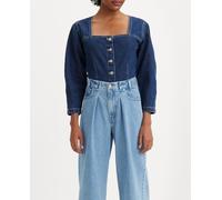 Levi's Blusa de mujer vaquera de manga larga y escote cuadrado. 40 (M)