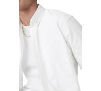 Camisa con cuello abotonado Oxford Relaxed Hombre Talla L. Color Blanco