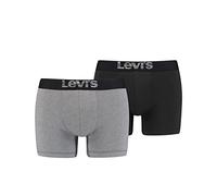 Levi's Boxer, Gris (Grey/Black), S (Pack de 2) para Hombre