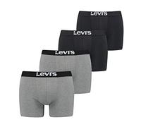 Levi's Boxer Hombre (Pack de 4), Negro (Black/Mid Grey Melange) XL