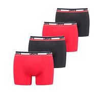 Levi's Boxer Hombre (Pack de 4), Rojo (Red/Black) M