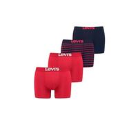 Levi's Boxer Hombre (Pack de 4), Rojo (Red / Black) XL