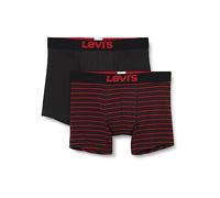 Levi's Boxer, Rojo (Red/Black), L (Pack de 2) para Hombre