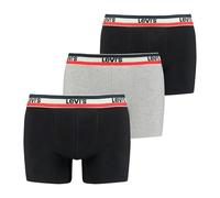 LEVI'S ® Calzoncillo boxer gris moteado / rojo / negro / blanco L gris moteado / rojo / negro / blanco