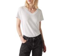 Levi's Boxy Vneck tee Camiseta, White + Slub, XS Mujeres