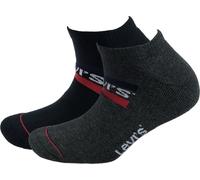 LEVI'S ® Calcetines invisibles gris oscuro / rojo / negro / blanco 35-38 gris oscuro / rojo / negro / blanco