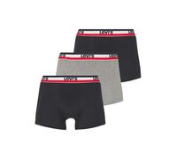 LEVI'S ® Calzoncillo boxer gris moteado / rojo / negro / blanco XXL gris moteado / rojo / negro / blanco