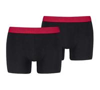 Levis Calzoncillos Tipo bóxer de Sarga para Hombre (2 Unidades), Negro/Rojo, M