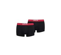 Levi's Calzoncillos Tipo bóxer para Hombre (2 Unidades), Negro/Rojo, M