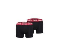 Levis - Calzoncillos tipo bóxer para hombre, 2 unidades, negro/rojo, XL