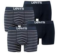 Levis - Calzoncillos tipo bóxer para hombre, 4 unidades, diseño vintage de rayas YD B, 321-Navy, S