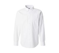 Camisa con cuello abotonado Oxford Relaxed Hombre Talla M. Color Blanco