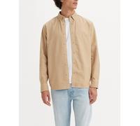 Levi's Camisa de algodón de hombre de manga larga fit relajado. Kaki XL