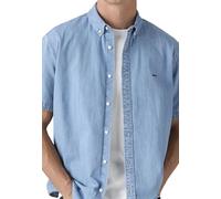 Levi'S Camisa de Manga Corta para Hombre con Botones auténticos, Eli Medium Blue Wash, XL