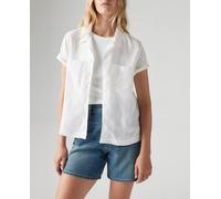 Levi's Sonny Camp - Camisa para Mujer, Blanco Claro, XS