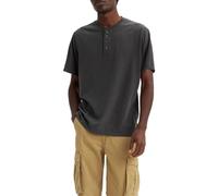 Levi'S Camisa Henley con Botones y Manga Corta, Oyster Negro, S