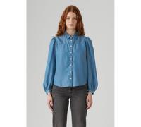 Levi's Camisa de mujer Journey Western, botones, corte estándar, Azul (Bright Mid Stone), M