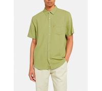 Levi's Camisa lisa de hombre regular. Verde claro 38/S