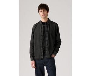LEVI'S Camisa oxford recta con cuello abotonado. Color Negro Lavado