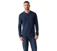 Levi's Camisa para Hombre LS Thermal 3 Bttn Henley, Azul Marino, M