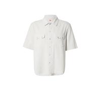 LEVI'S ® Camisa 'Short Sleeve Boxy Western Shirt' beige oscuro / blanco M beige oscuro / blanco