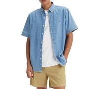 Levi'S Camisa SS Authentic para Hombre con Cuello Abotonado, Eli Medium Blue Wash, XS