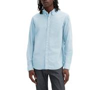 Levi's Camisa vaquera de algodón de hombre de manga larga fit relajado. Azul claro L