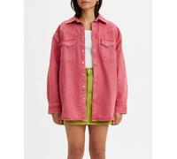 Levi's Camisa vaquera de mujer de manga larga oversize. Rojo 38 (S)