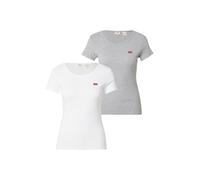 LEVI'S ® Camiseta '2 Pack Crewneck Tee' gris moteado / rojo / blanco S gris moteado / rojo / blanco