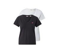 Levi's 2-pack V-neck Tee Camiseta, Caviar / White, M Mujer