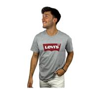 Levi's Camiseta con Logo en el pecho, Ajuste estándar, para Hombre, Gris, Negro y Azul Oscuro