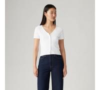 LEVI'S Camiseta corta con cuello de pico. Color gris claro